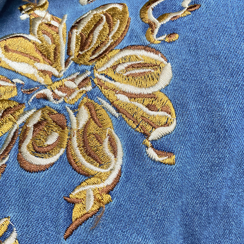 【24-hour shipping out】Men's Summer Fashion Casual Classic Western Style Tencel Denim Embroidered Jumpsuit MTA1244D2K