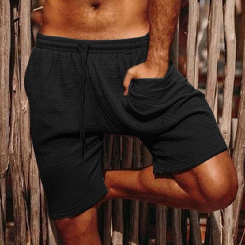Men's Casual Cotton Blend Beach Shorts 24796458Y