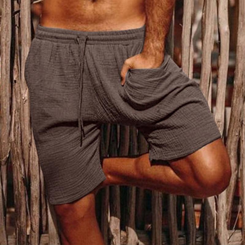 Men's Casual Cotton Blend Beach Shorts 24796458Y